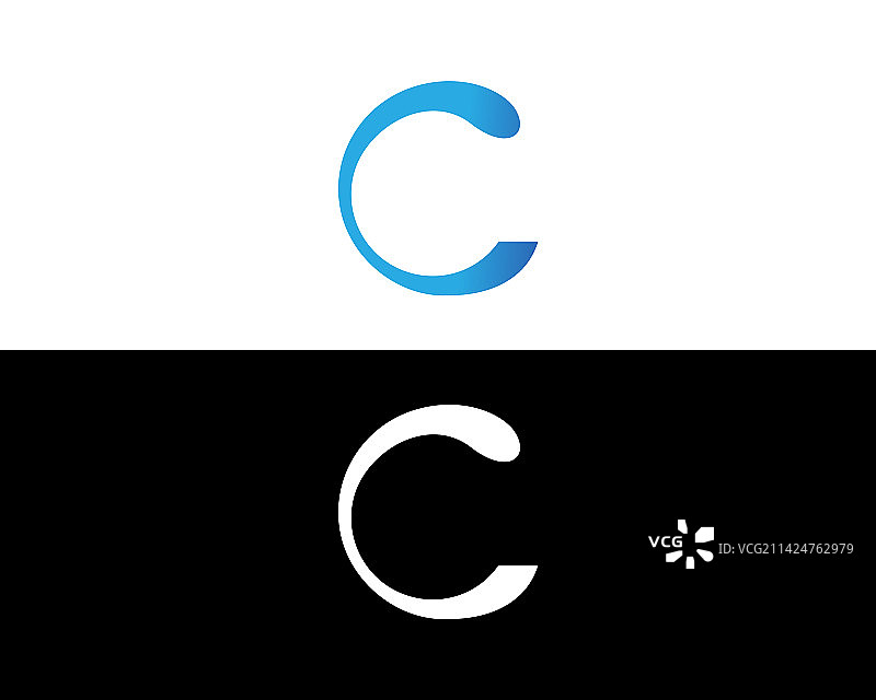 字母C标志和图标设计图片素材
