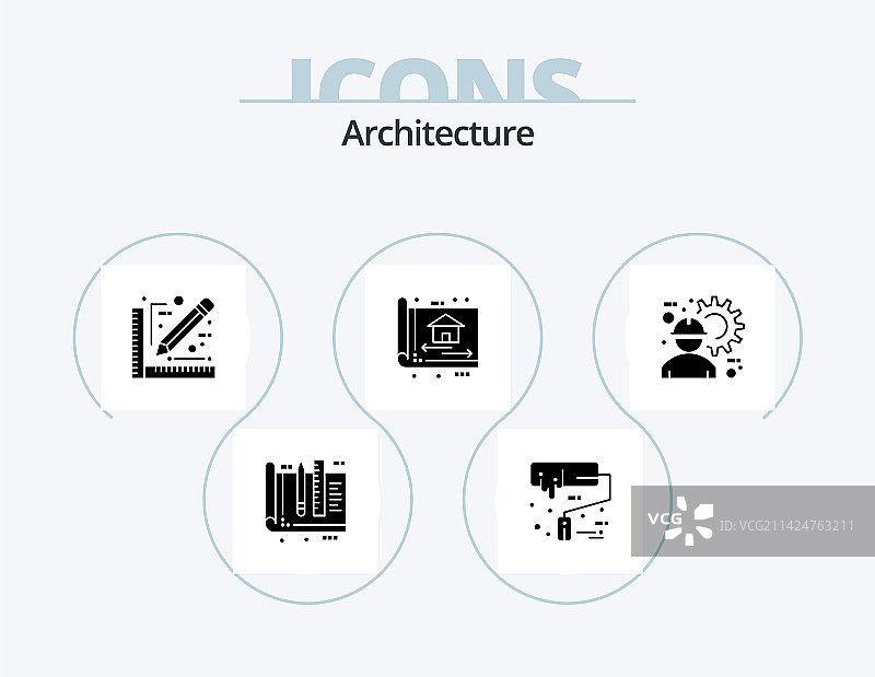 建筑字形图标包5图标设计图片素材