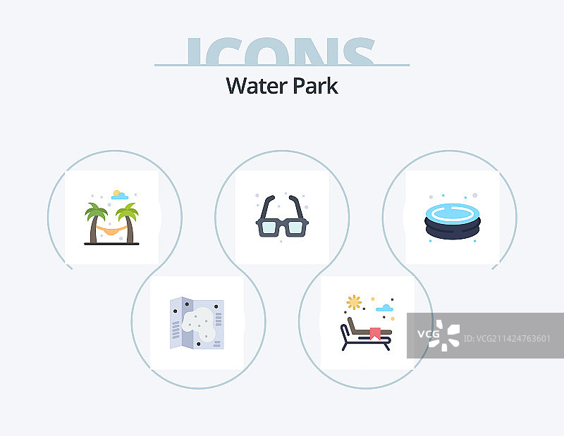 水上乐园扁平图标包5图标设计图片素材