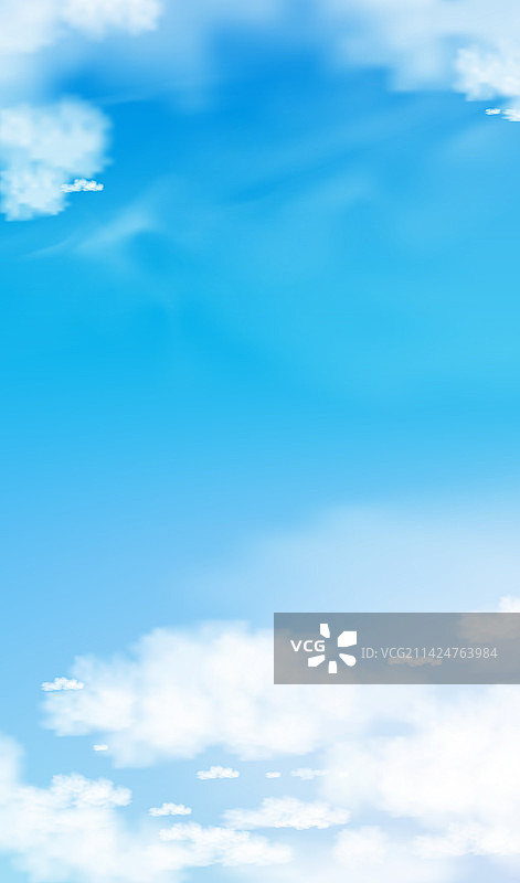 蓝色天空与高积云背景图片素材