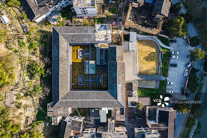 世界非遗客家围屋：福建龙岩永定土楼景区振成楼图片素材