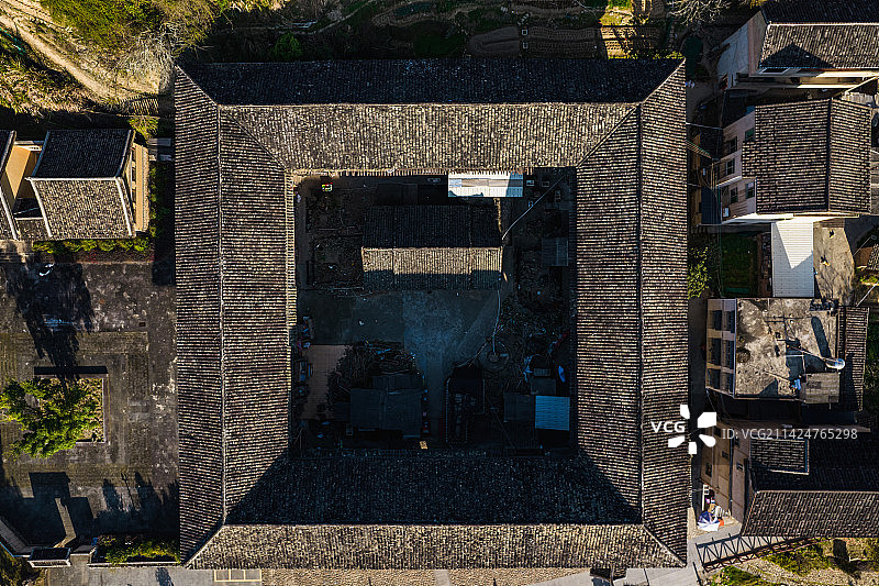 世界非遗客家围屋：福建龙岩永定土楼景区振成楼图片素材