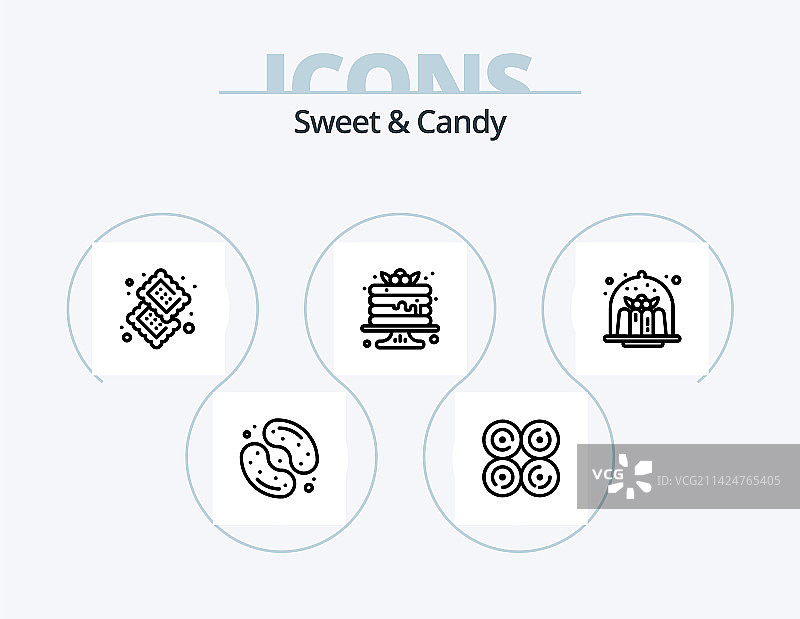 糖果系列图标包（5个图标设计）图片素材
