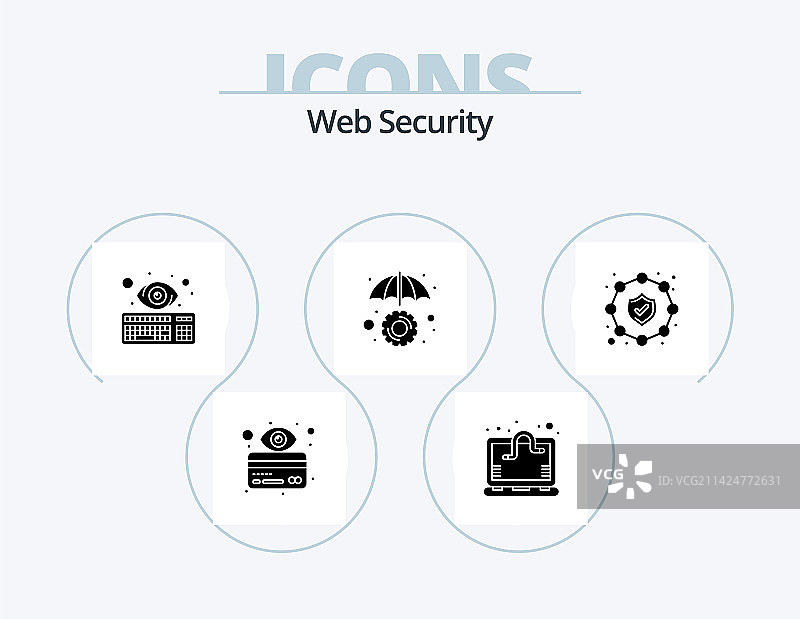 网络安全字形图标包5图标设计图片素材