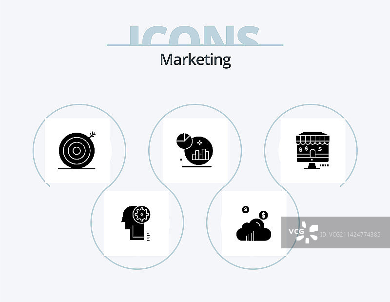 营销标志符号图标包（5个图标设计）图片素材