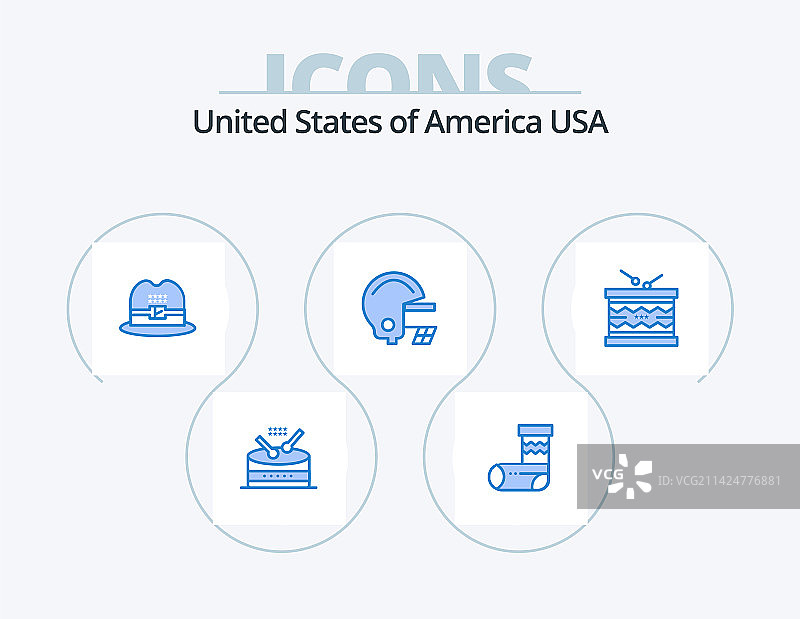 美国蓝色图标包5图标设计游行图片素材