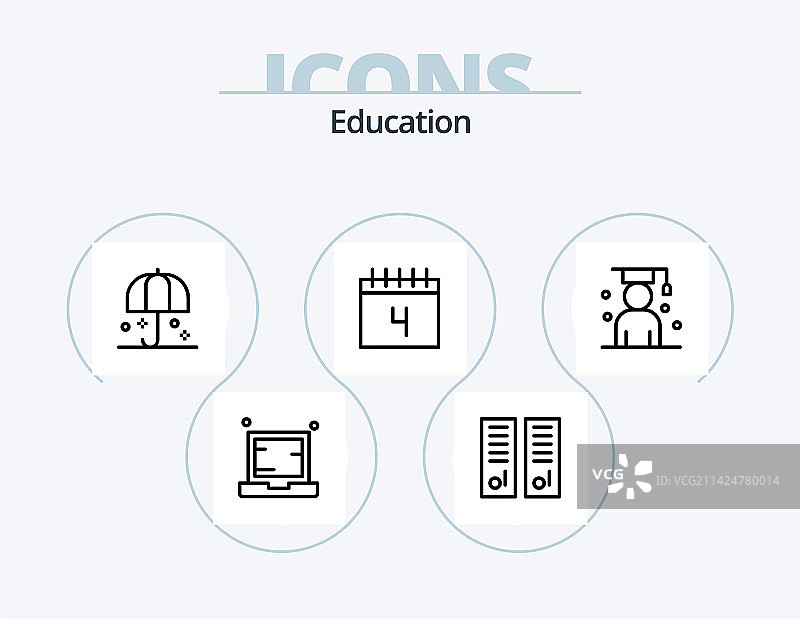 教育线性图标包5图标设计雨图片素材