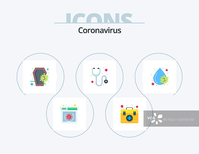 冠状病毒扁平图标包5之血液设计图片素材