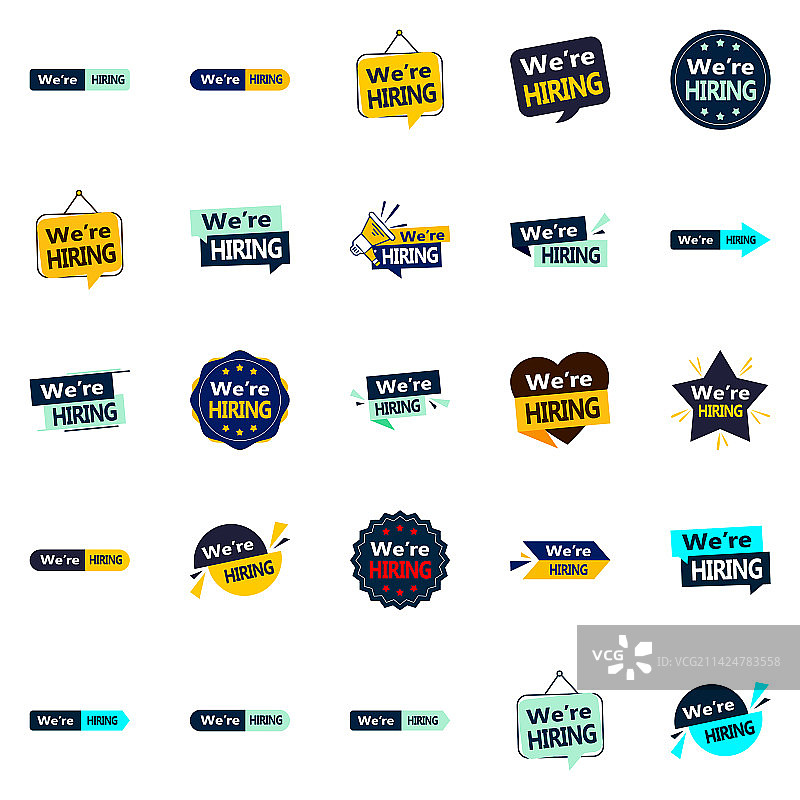 25个招聘图形宣传素材图片素材