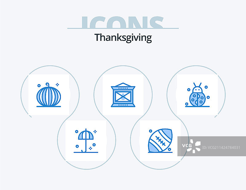 感恩节蓝色图标包秋季设计图片素材