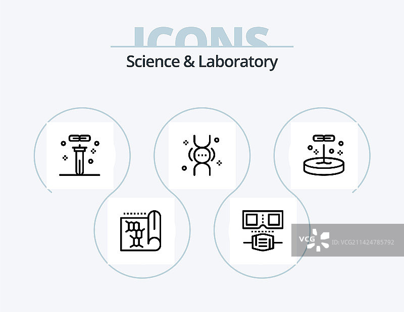 科学线性图标包5：燃烧器图标设计图片素材