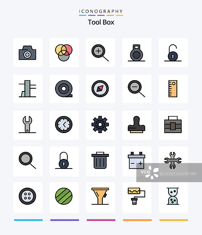 创意工具线性图标包图片素材