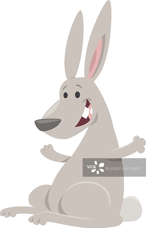 快乐的兔子卡通动物形象图片素材
