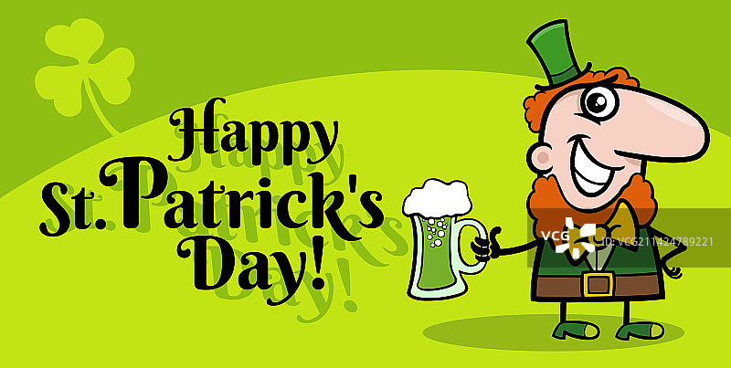 卡通矮妖圣帕特里克节设计图片素材
