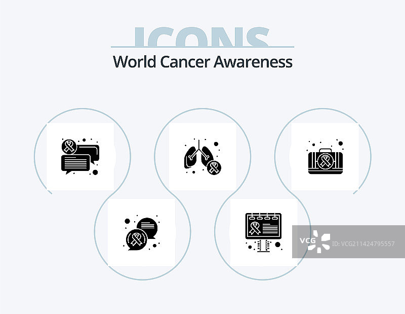 世界癌症意识图标图片素材