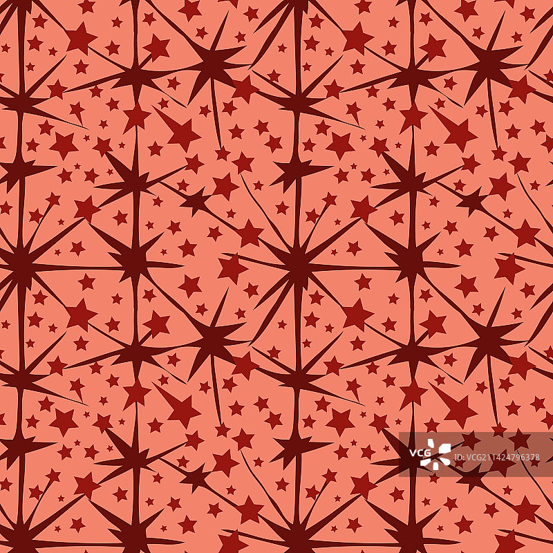一套带有涂鸦星星的无缝图案图片素材