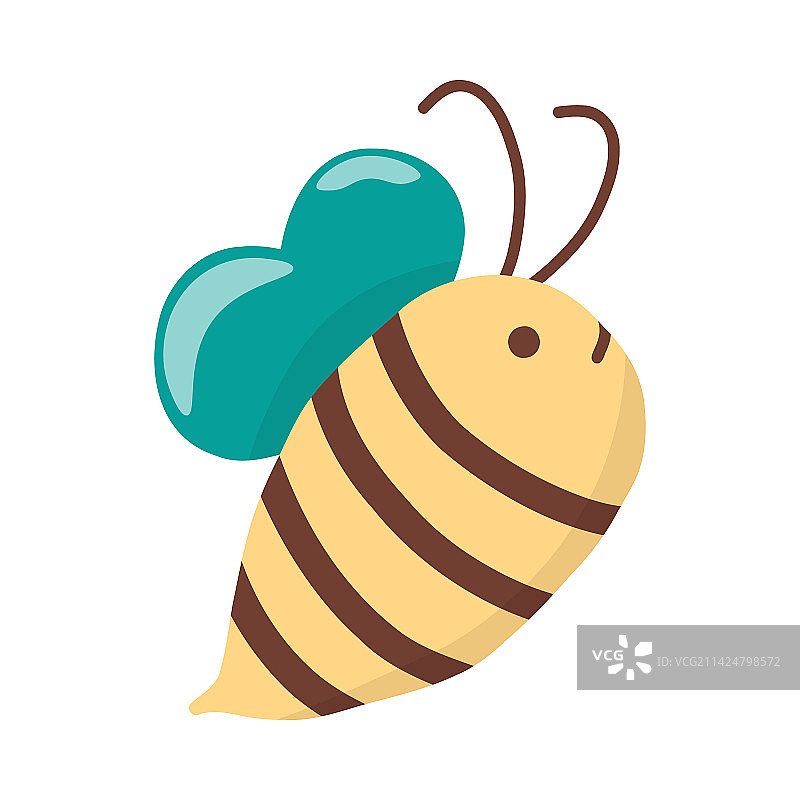 彩色卡通蜜蜂剪贴画图片素材