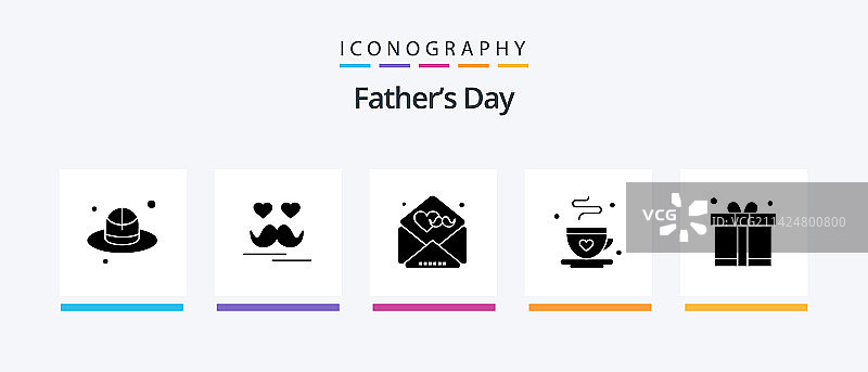 父亲节字形5图标包，包括父亲图片素材