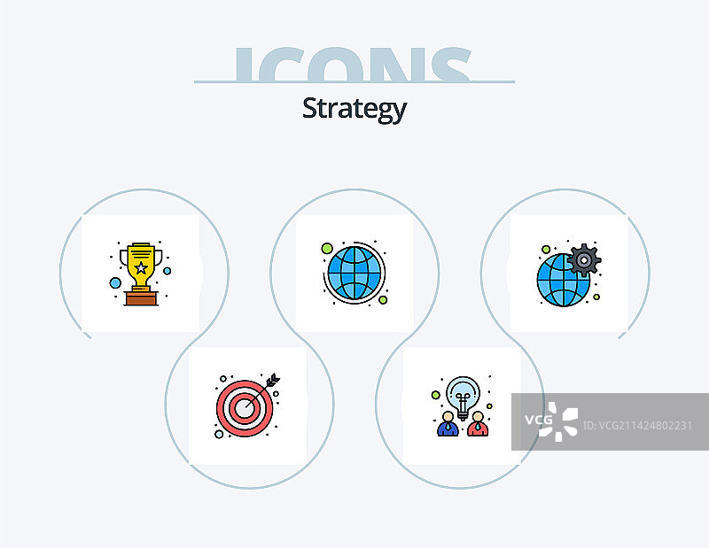 策略线性填充图标包5图片素材