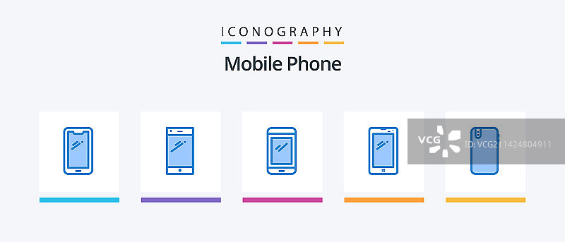 手机蓝色5图标包包括android图片素材
