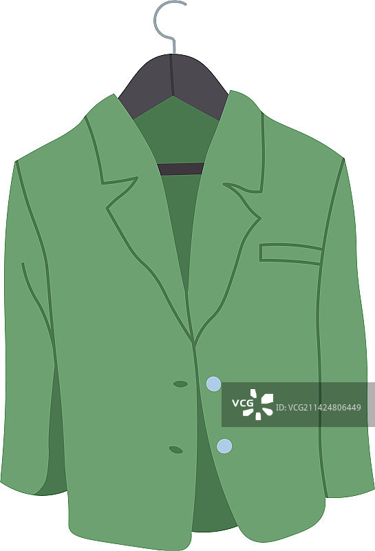 衣架上的时尚夹克扁平图标图片素材