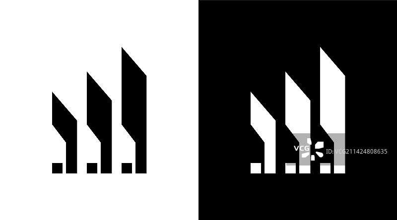 建筑房地产标志首字母组合黑色图片素材