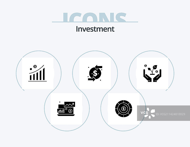 投资字形图标包5图标设计图片素材