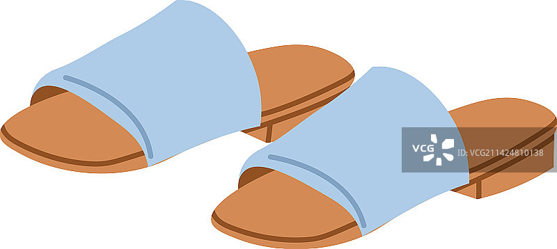 时尚夏季凉鞋扁平图标图片素材