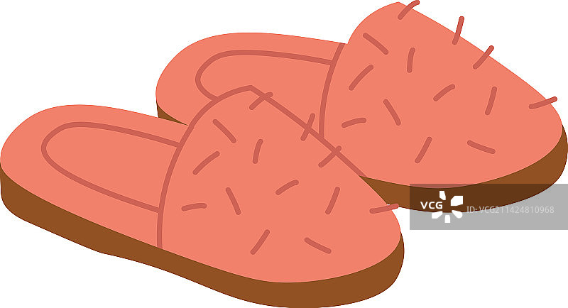 居家舒适拖鞋扁平图标图片素材
