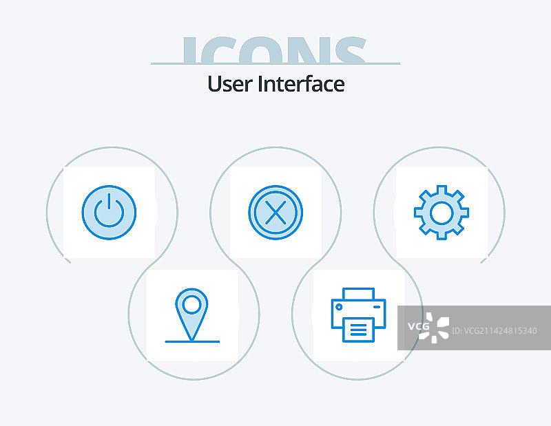 UI蓝色图标包5，用户图标设计图片素材