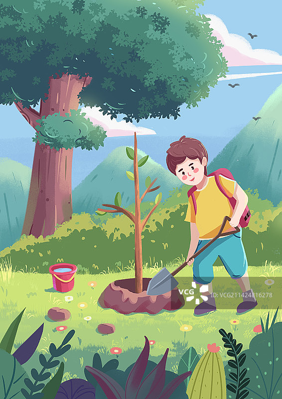 植树节图片素材