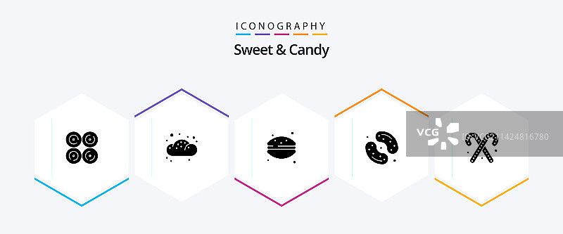 糖果字形图标包图片素材