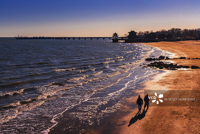 老龙头海滩图片素材