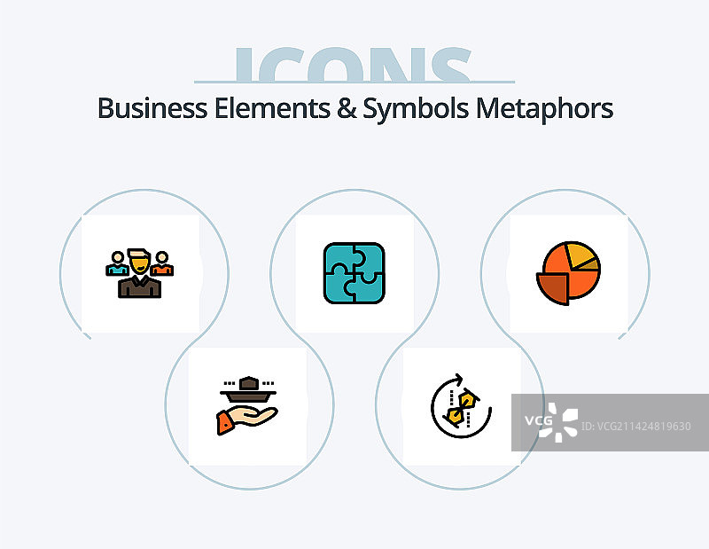 商业元素和符号隐喻线条图片素材