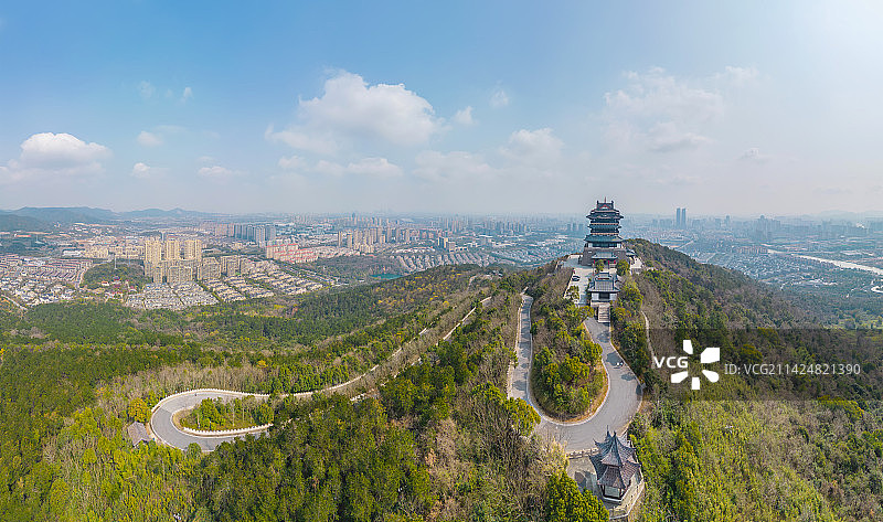 湖州仁皇山全貌图片素材