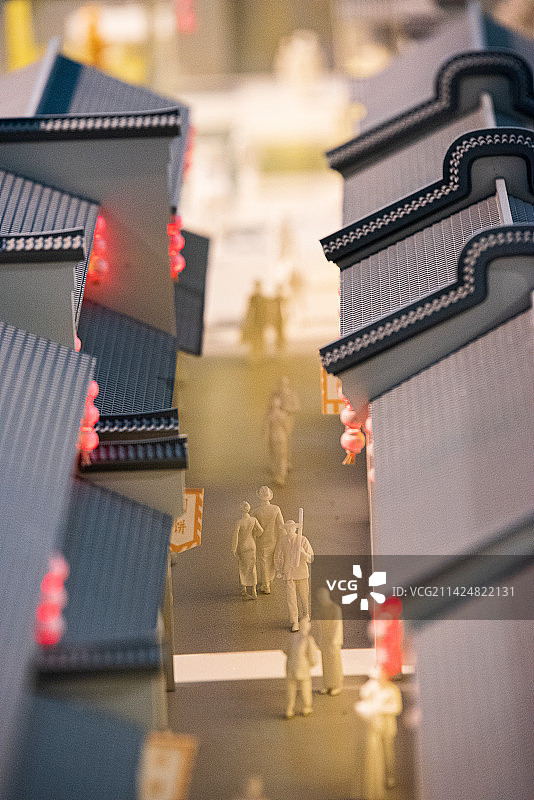 中国浙江杭州江南水乡文化博物馆，缩微景观图片素材