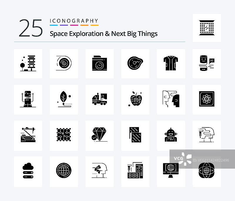 太空探索与未来大事实体图标图片素材