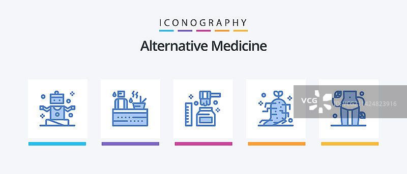 另类疗法蓝色5图标包图片素材