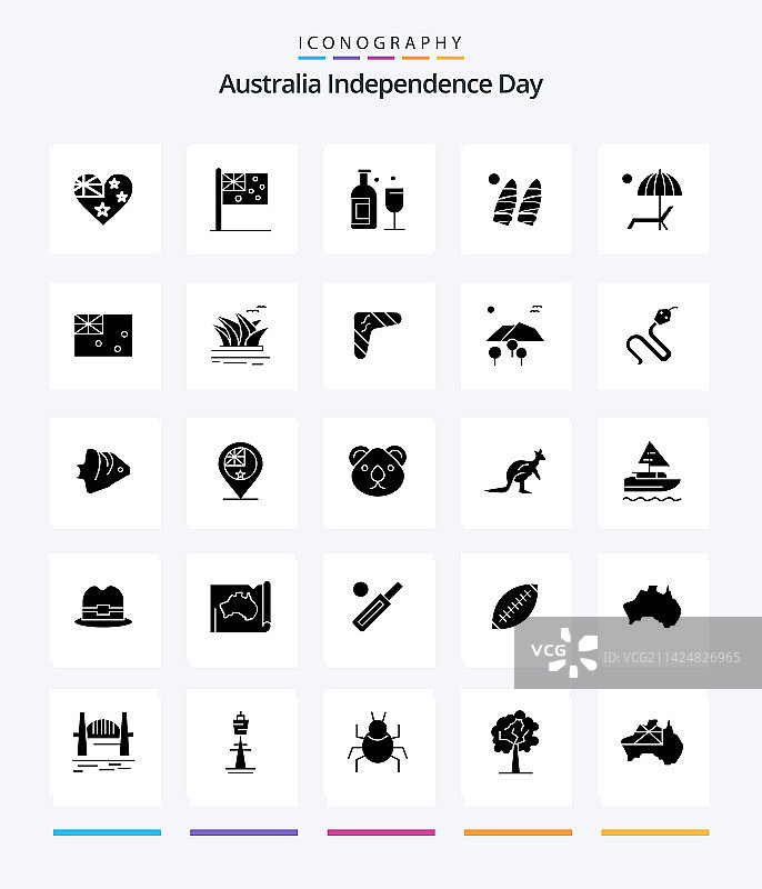 澳大利亚独立日创意字形图片素材