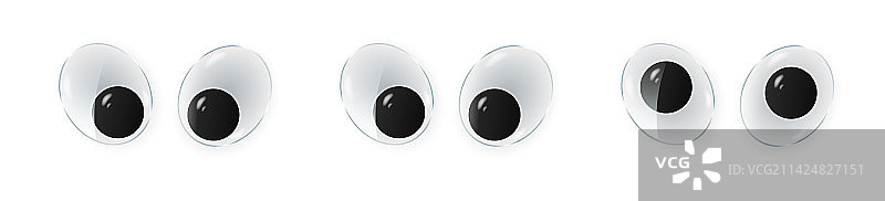 卡通安全摇摆眼玩具扁平风格设计图片素材