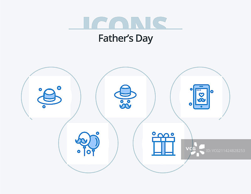 父亲节蓝色图标包5图标设计图片素材