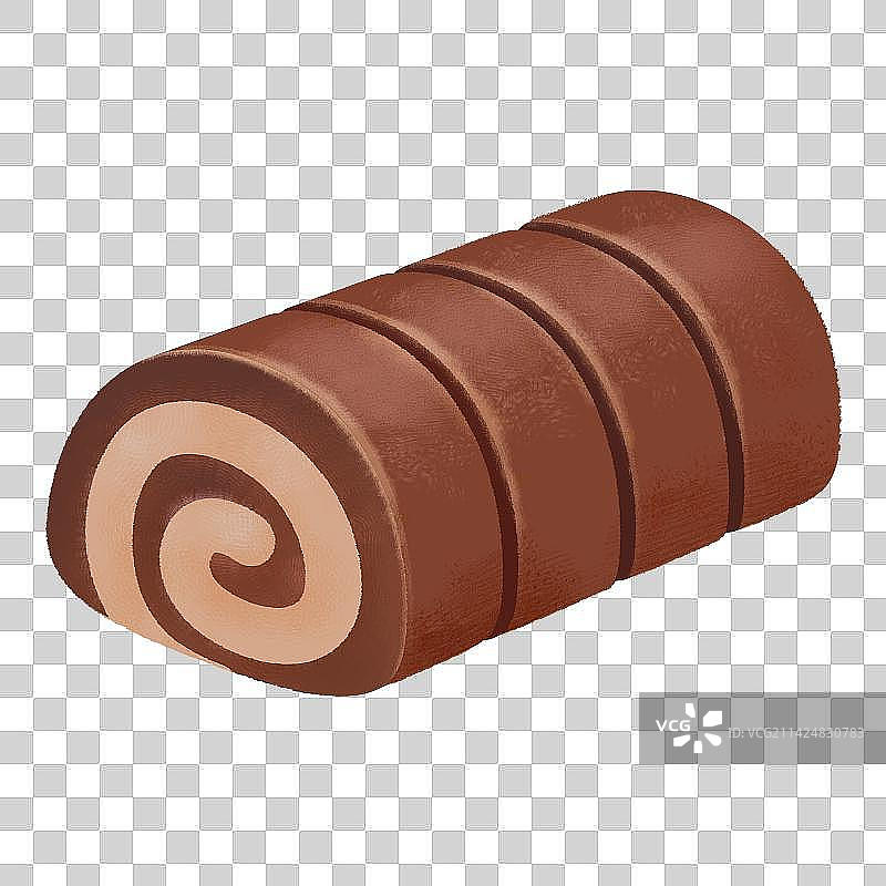 巧克力味瑞士卷图片素材