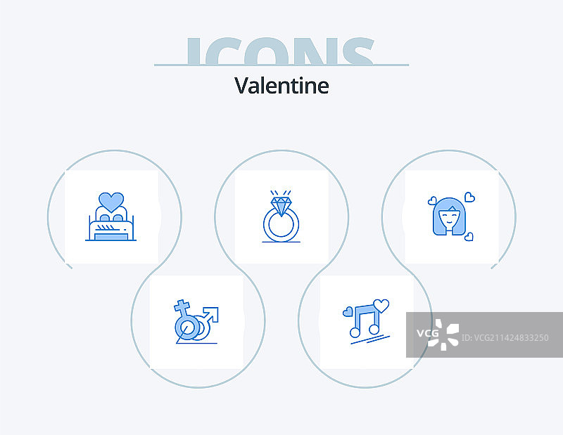 蓝色情人节图标包5钻石设计图片素材