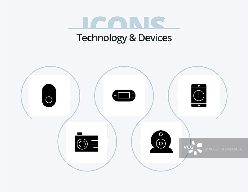 设备标志图标包，含5个图标设计：手机图片素材
