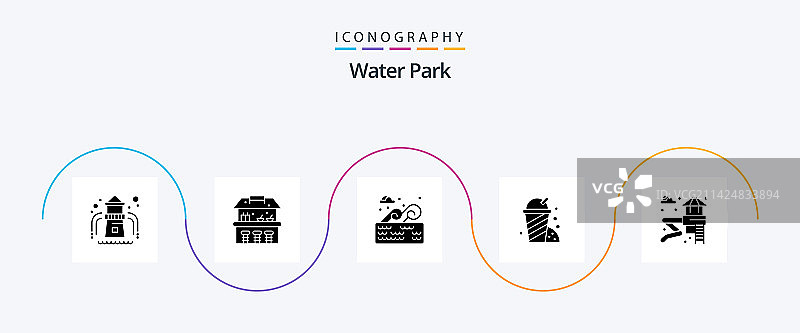 水上乐园图标（含花园）图片素材
