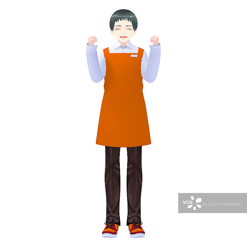 男性杂货店店员3D模型图片素材