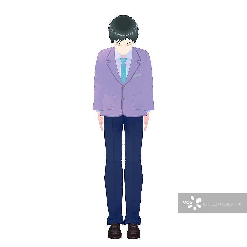 男性客舱服务员3D模型图片素材