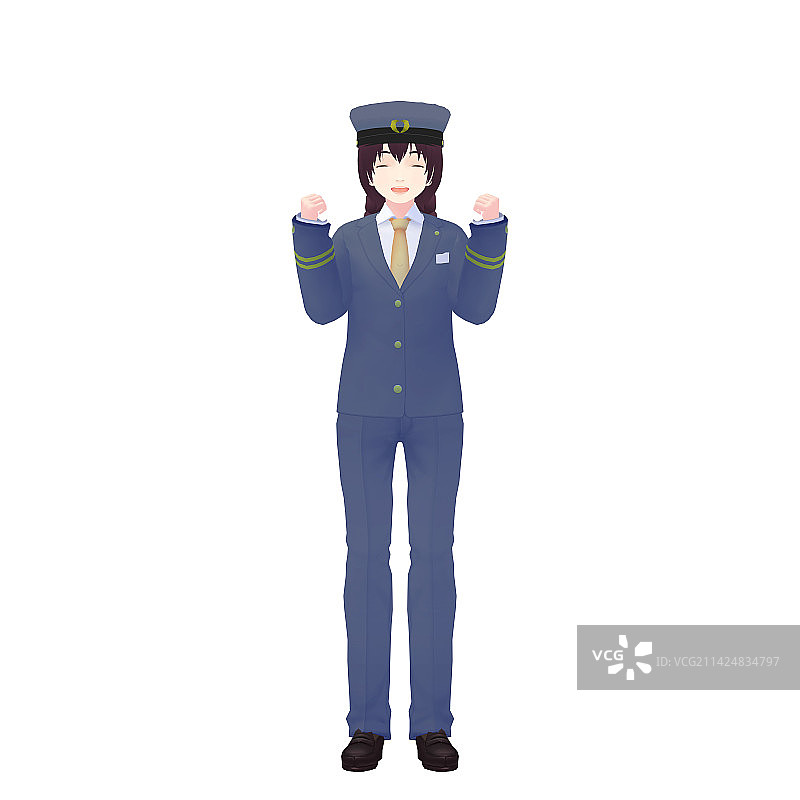 女司机3D模型图片素材