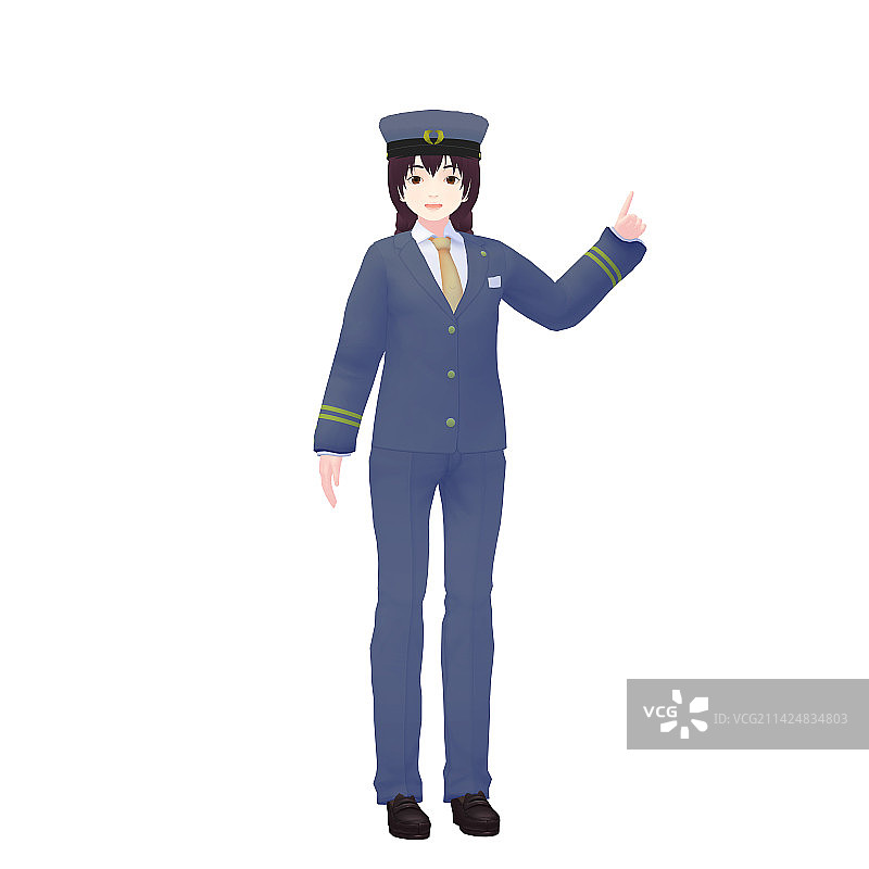 女司机3D模型图片素材