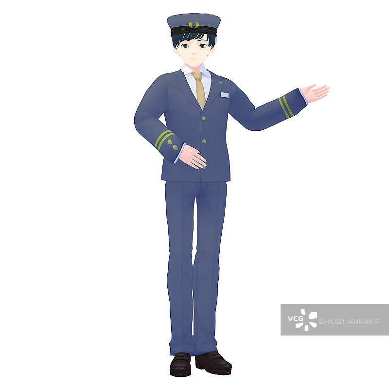 男性司机3D模型图片素材